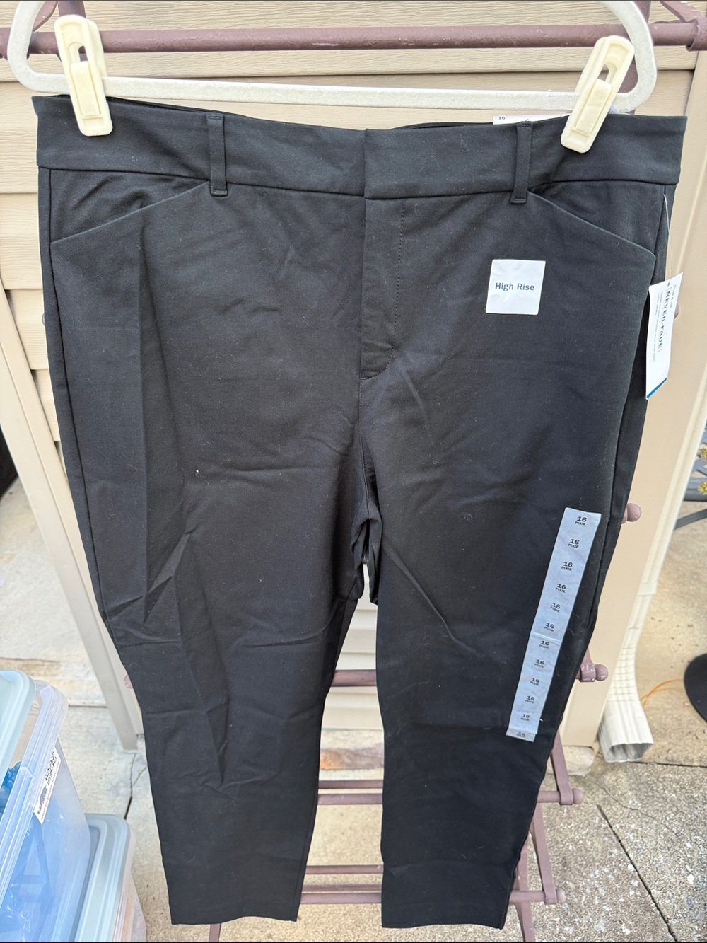 Pixi Black High-Rise  Casual Pants